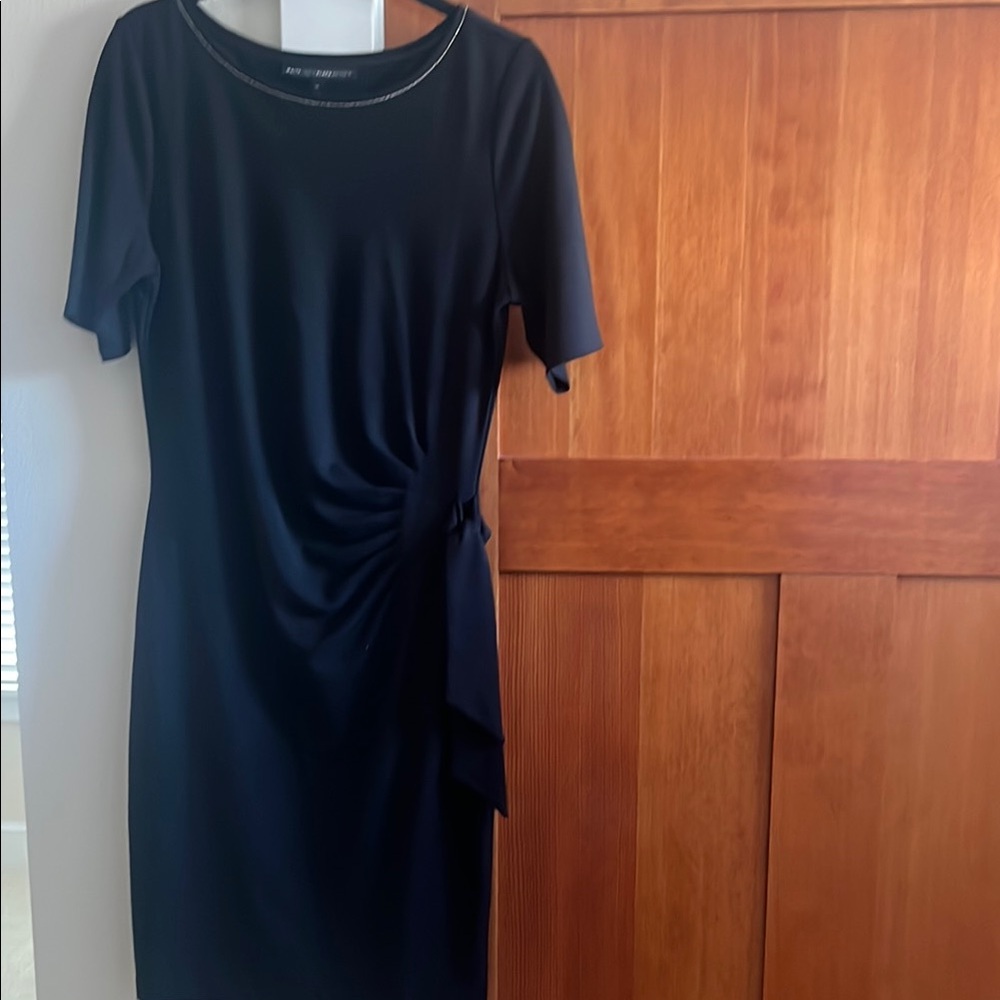 White House Black Market Black Sheath Midi Dress